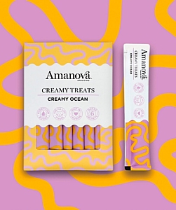 Amanova Cat Creamy Treats  Creamy Ocean Tuna & Goat milk - tuńczyk i mleko kozy 6x15g