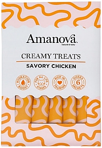 Amanova Cat Creamy Treats Savory Chicken - kurczak 6x15g