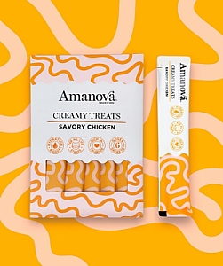 Amanova Cat Creamy Treats Savory Chicken - kurczak 6x15g