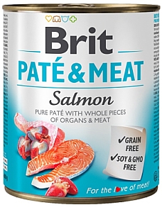Brit Pate & Meat Dog Salmon puszka 800g