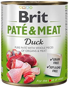 Brit Pate & Meat Dog Duck puszka 800g