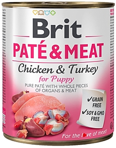 Brit Pate & Meat Dog Puppy puszka 800g