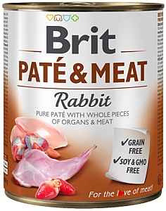 Brit Pate & Meat Dog Rabbit puszka 800g