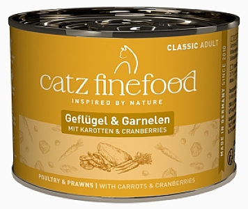 Catz Finefood Classic N.17 Drób i Krewetki puszka 200g