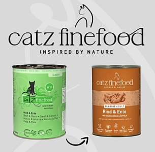 Catz Finefood Classic N.23 Wołowina i Kaczka puszka 400g