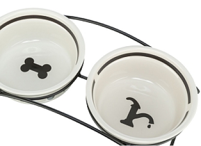 Trixie Miski ceramiczne 0,6L na stojaku [24641]