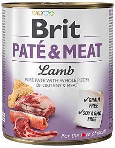 Brit Pate & Meat Dog Lamb puszka 800g