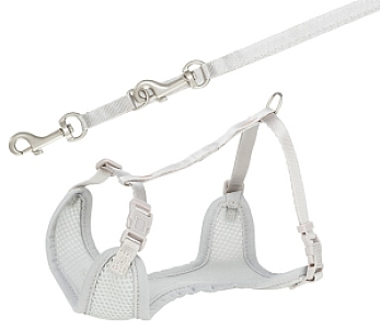 Trixie Szelki ze smyczą Junior 26-34cm jasnoszare [15560]