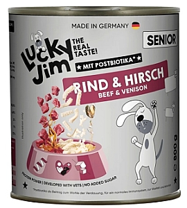 Lucky Jim Classic Senior Wołowina i jeleń puszka 800g