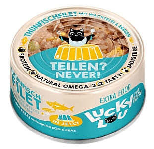 Lucky Lou Extrafood Tuńczyk i jajko przepiórcze w galaretce puszka 70g