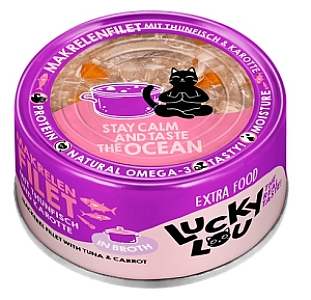 Lucky Lou Extrafood Makrela i tuńczyk w bulionie puszka 70g