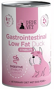Paka Zwierzaka PEPE VET Gastrointestinal Low Fat Duck puszka 400g