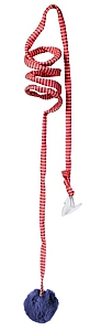 Zolux Zabawka zawieszana dla kota Pompon ze sprężyną Malo 80cm czerwony