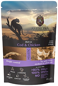 Ambrosia Cat Adult COD & Chicken saszetka 85g
